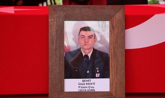 Şehit Piyade Uzman Çavuş Ümit Kesti'nin cenaze töreni