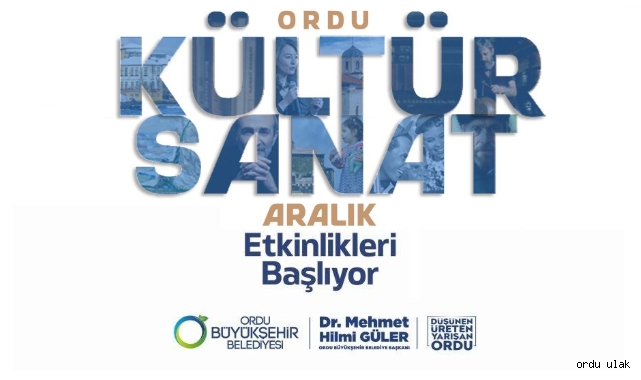 Ordu'da kültür sanat etkinlikleri Aralık takvimi belli oldu
