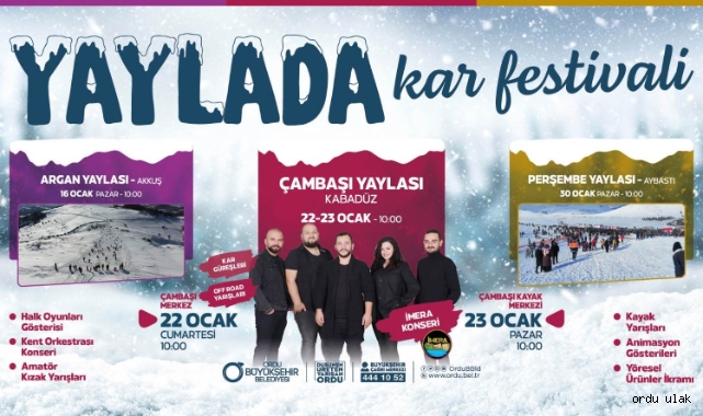 Ordu’da kış festivalleri başlıyor