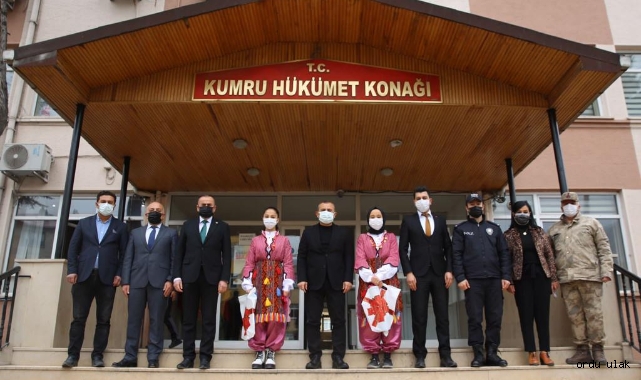Vali Sonel, yeni yılın ilk ilçe ziyaretini Kumru'ya yaptı