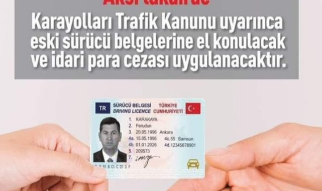 Eski Tip Sürücü Belgelerinin Kullanımı, 31 Aralık 2022 Tarihinde Sona Erecek