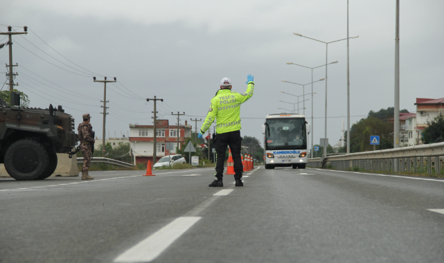 Ordu'da 67 araç trafikten men edildi