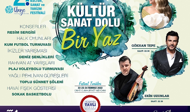 Ünye’de kültür, sanat ve eğlence dolu bir yaz başlıyor