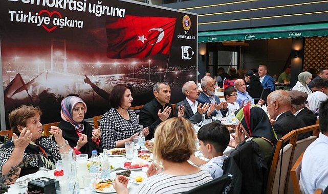 Ordu'da Şehit Aileleri ve Gazilerle yemek programında bir araya gelindi