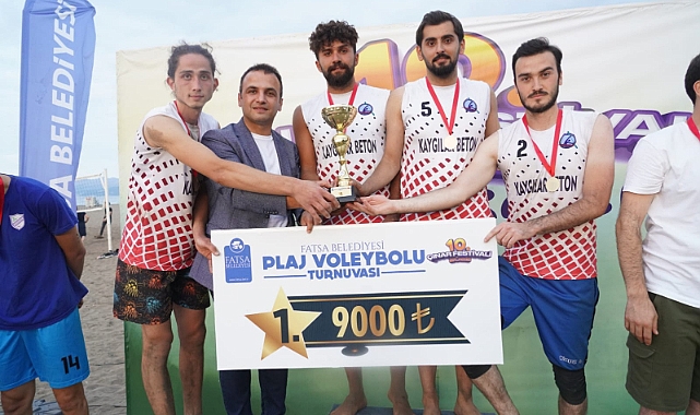 Fatsa plaj voleybolunda şampiyon Anadolu Lisesi