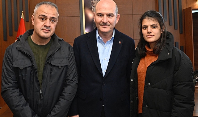 Dünya şampiyonu Kartal'dan Bakan Soylu'ya ziyaret