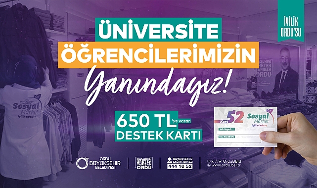 Büyükşehirden üniversite öğrencilerine 650 tl’ye varan destek