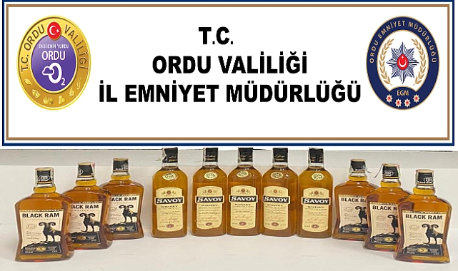 Ordu'da kargo paketinden kaçak içki çıktı