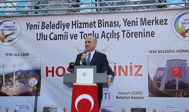Numan Kurtulmuş Çaybaşı’nda toplu açılışa katıldı