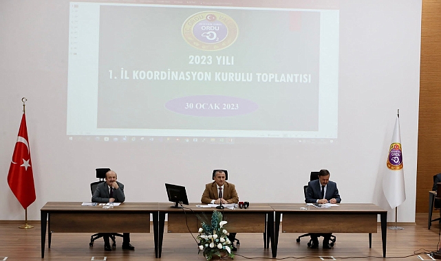 Ordu'da 2023 yılının ilk İl Koordinasyon Kurulu Toplantısı yapıldı