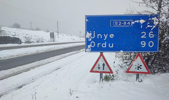 Ünye beyaza büründü