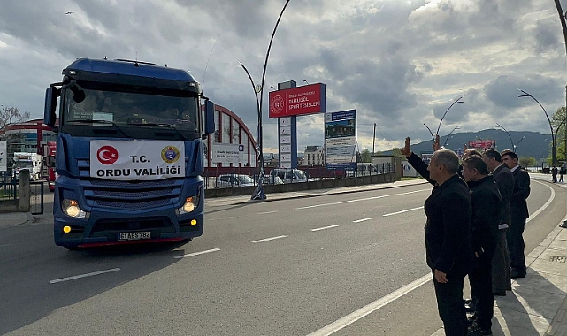 Ordu’dan Deprem Bölgesine 300'üncü yardım tırı gönderildi