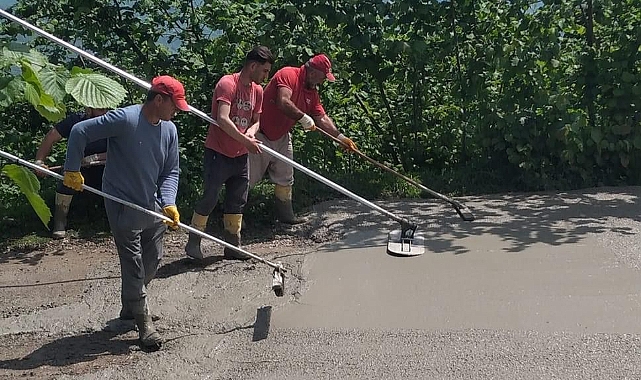 Perşembe’nin mahalle yolları betonla buluşuyor