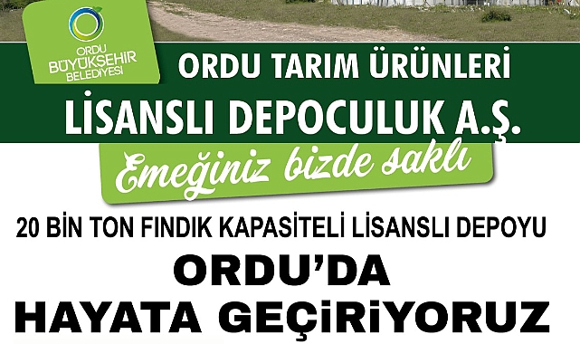 Üreticinin gözü aydın. lisanslı depo inşaatı başladı