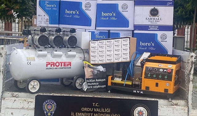 Ordu'da 10 Milyon lira değerinde kaçak ürün ele geçirildi