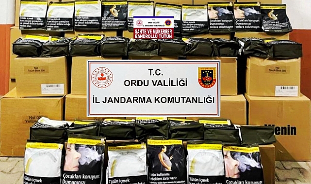 Ordu'da 420 kg sahte tütün ele geçirildi