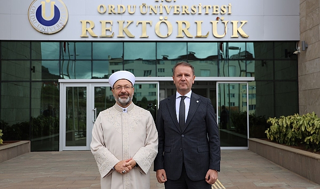 Diyanet İşleri Başkanı Erbaş'tan Rektör Baş'a ziyaret