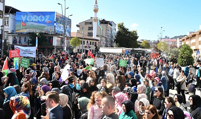 Ordu'da Filistin'e destek yürüyüşü