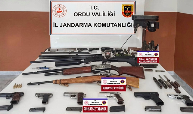 Ordu'da silah kaçakçılığına darbe
