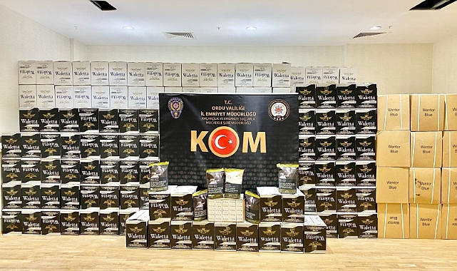 Ordu'da 7.5 Milyon bandrollü makaron ele geçirildi