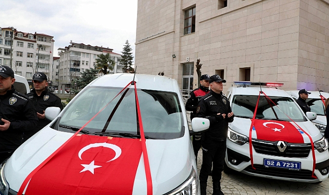 Ordu Emniyetine 14 yeni araç takviyesi Yapıldı