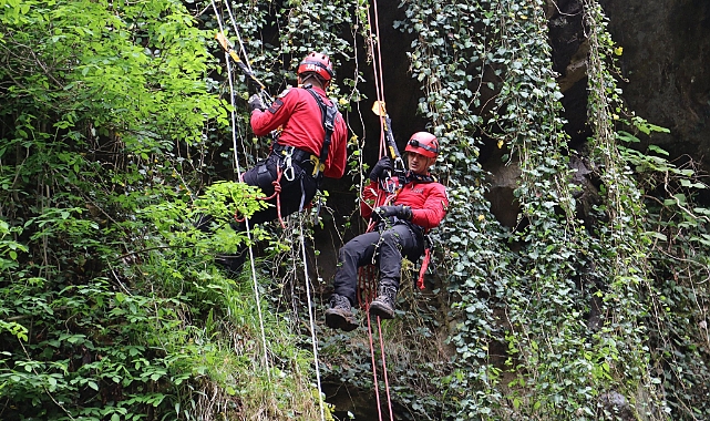 Ordu Jandarma'dan Ohtamış Şelalesi'nde tatbikat
