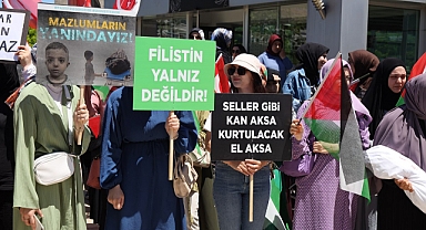 ODÜ'de Filistin'e destek yürüyüşü düzenlendi
