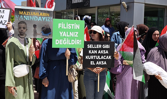 ODÜ'de Filistin'e destek yürüyüşü düzenlendi