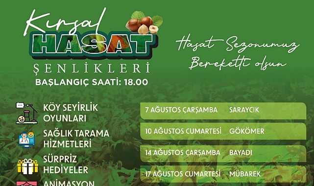 Altınordu kırsal hasat şenlikleri başlıyor