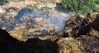 Ordu'da mandırada korkutan yangın: 100 ton saman kül oldu