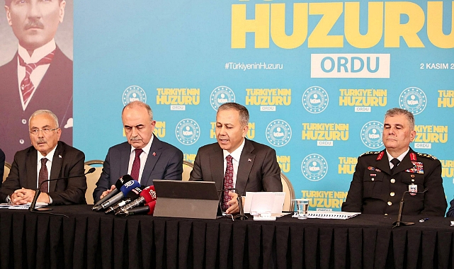 İçişleri Bakanı Yerlikaya Türkiye'nin Huzuru Toplantısını Ordu'da gerçekleştirdi