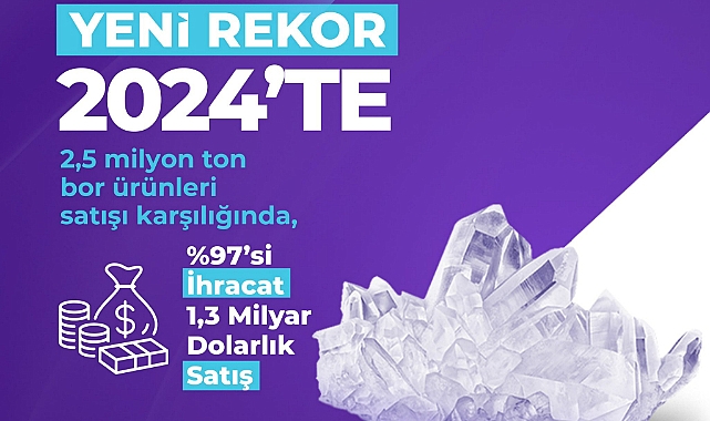 1,3 milyar dolarlık rekor bor satışı