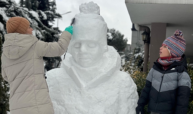 Ordu'da kardan heykel sanatı