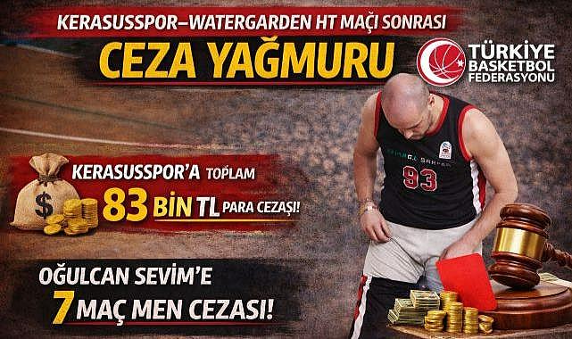 Kerasusspor–Watergarden HT maçı sonrası ceza yağmuru! Şortunu indiren Oğulcan Sevim’e 7 maç men cezası