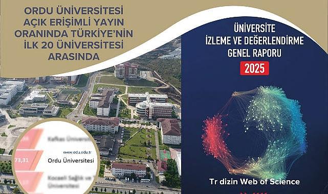 Ordu Üniversitesi açık erişimde Türkiye'nin zirvesinde