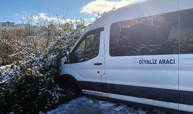 Altınordu'da diyaliz aracı kaydı, Fındık bahçesinde durabildi