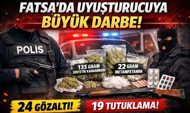 Fatsa'da Uyuşturucuya Büyük Darbe: 19 Tutuklama