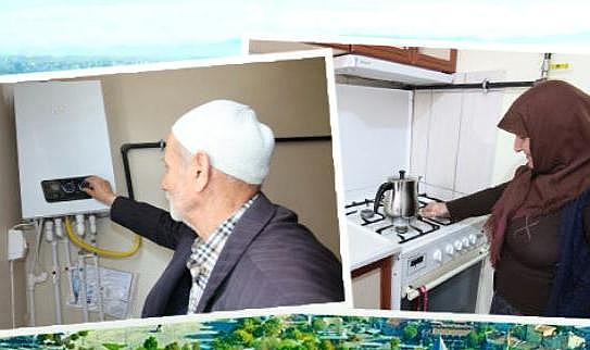 Geliri düşük 124 aileye ücretsiz doğalgaz dönüşüm desteği verildi