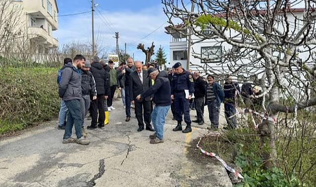 Vali Erol, heyelan bölgelerinde inceleme yaptı